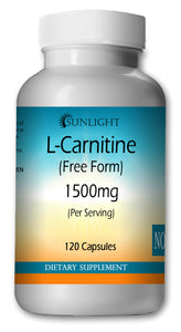 L-Carnitine 1500mg Large Bottles Of 120 Capsules Per Serving  Sunlight