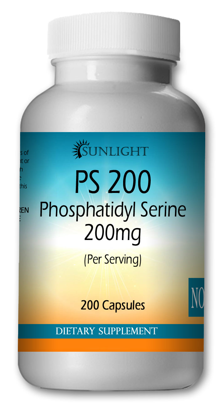 Phosphatidyl Serine 200mg Large Bottles Of 200 Capsules Per Serving Sunlight