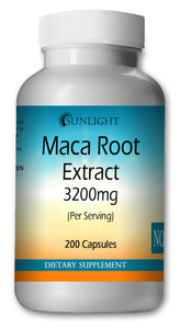 Maca Root 3200mg Large Bottle Of 200 Capsules Per Serving Sunlight