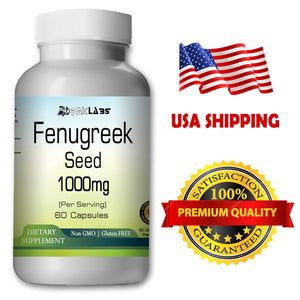 Fenugreek Seed 1000mg Serving High Potency Big Bottle 60 Capsules PL