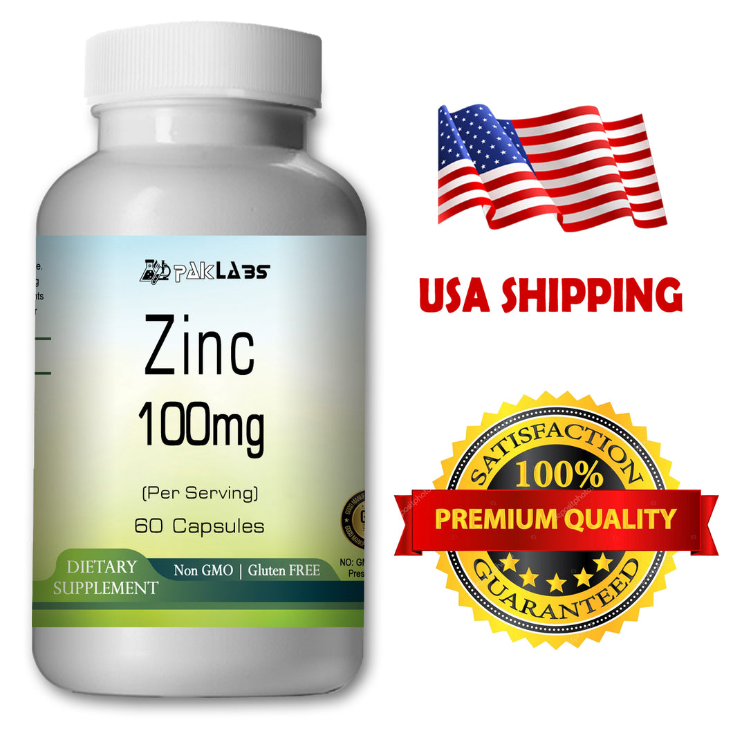 Zinc Citrate 100mg 60 Days Supply MAX BOOST IMMUNITY Capsules High Potency PL