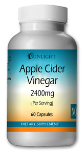 Apple Cider Vinager 2400mg Serving High Potency 60 Capsules - Sunlight