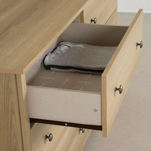 Natural Ash Bedroom Furniture 6-Drawer Double Dresser