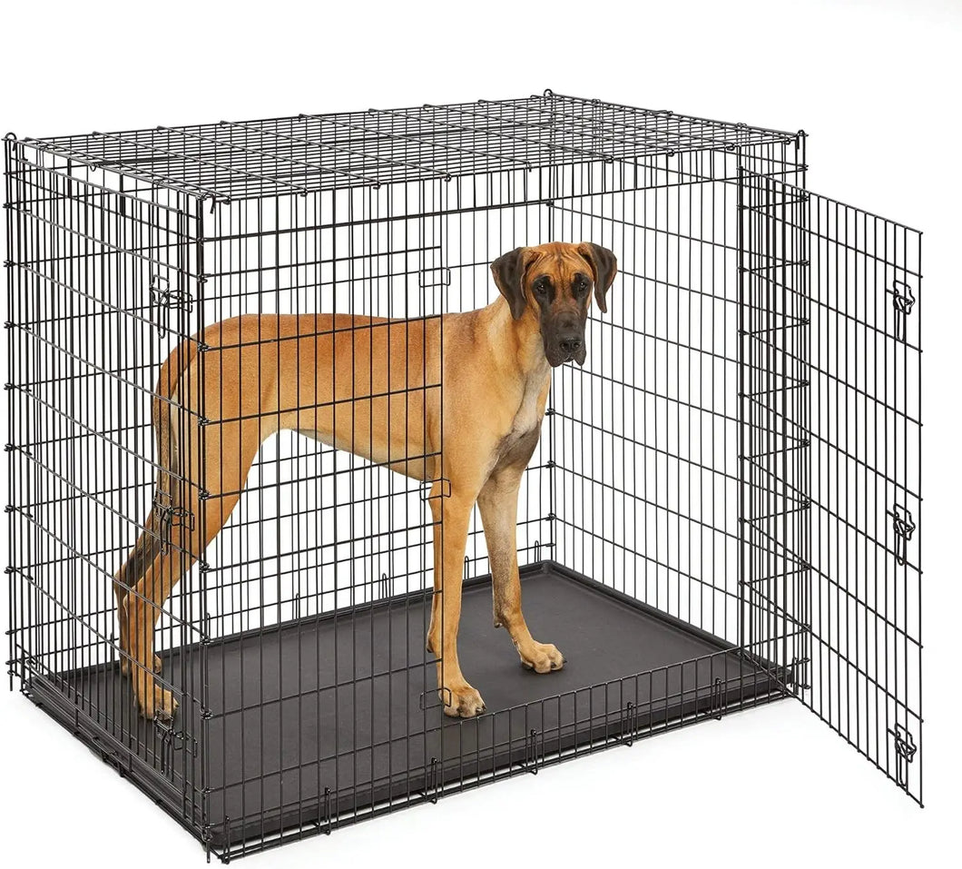 Midwest Homes for Pets SL54DD Double Door Dog Crate XXL for Largest Dog Breeds