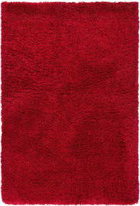 Red Area Rug 8' x 10' Non-Shedding Easy Care 2-Inch Thick Collection