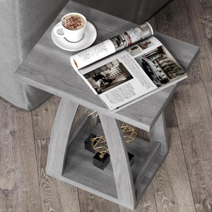 "Modern 2-Piece Side Table Set - 2-Tier Nightstand for Living Room & Bedroom