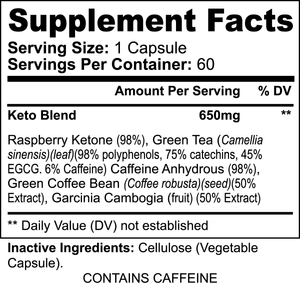 Keto-5 Capsules - Boost Ketosis, Burn Fat, Increase Energy - Exogenous Ketones