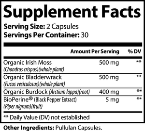 Sea Moss Capsules - Organic Irish Moss Supplement - Premium Brand