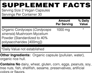 Cordyceps Mushroom Capsules - Natural Stamina Booster & Wellness Enhancer