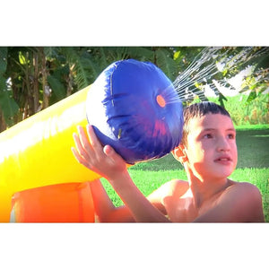 Massive 20x12' Inflatable Water Park Bounce House | Wet & Dry Play, Tunnel Cannons, Blower Provided