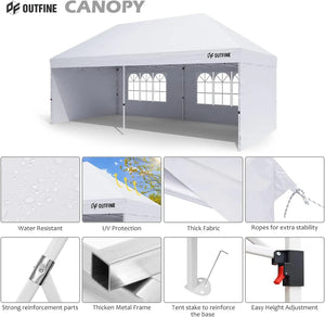 Commercial Canopy Gazebo Tent 10'x20' | Patio Outdoor Shade Shelter