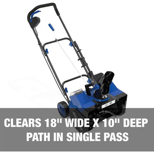 48V Cordless Snow Blower - 18-Inch, Includes 2 x 4.0Ah Batteries & Charger, Blue