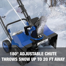 Load image into Gallery viewer, 48V Cordless Snow Blower - 18-Inch, Includes 2 x 4.0Ah Batteries &amp; Charger, Blue