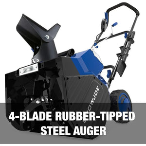 48V Cordless Snow Blower - 18-Inch, Includes 2 x 4.0Ah Batteries & Charger, Blue