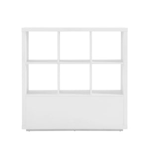 White Finish Better Homes & Gardens Steele 6 Cube Storage Bookcase with Drawers