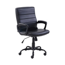 Load image into Gallery viewer, Bonded Leather Mid-Back Manager&#39;s Office Chair, Black