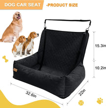 Load image into Gallery viewer, Safe and Comfortable Dog Car Seat Bed for Small to Mid Dogs, Adjustable Straps