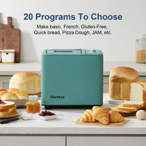 Bread Maker Machine 2LB, 20-in-1, Gluten Free & Sourdough, Digital, Programmable