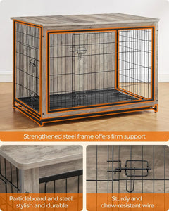 Modern Dog Crate Furniture, End Table Kennel for Dogs up to 80 lb