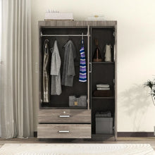 Load image into Gallery viewer, &quot;Spacious 3 Door Wardrobe with Drawers &amp; Hanging Rod – Large Bedroom Organizer