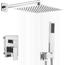 Load image into Gallery viewer, Polished Chrome 10&quot; Rain Shower System Wall Mounted - Luxury Bathroom Combo Set