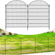 Load image into Gallery viewer, 10-Pack Decorative Garden Metal Fence - 32&quot; x 23.6 Ft Sections, Animal Barrier