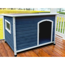 Load image into Gallery viewer, Cute Wooden Dog House - 33.4&quot; Weatherproof Outdoor Pet Home w/ Door