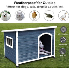 Load image into Gallery viewer, Cute Wooden Dog House - 33.4&quot; Weatherproof Outdoor Pet Home w/ Door