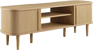 Mid-Century Modern Oak Media TV Stand, 55 inches - 15x54.5x18.5