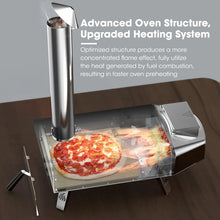 Load image into Gallery viewer, Outdoor Portable Stainless Steel Pizza Oven with Wood Shavings, Easy to Use