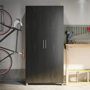 36" Utility Storage Cabinet | Black Oak Finish for Garage, Basement, or Laundry