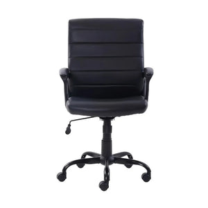 Bonded Leather Mid-Back Manager's Office Chair, Black