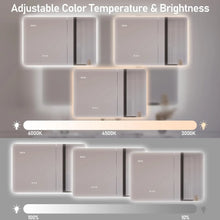 Load image into Gallery viewer, LED Backlit Mirror Medicine Cabinet, 36x24 in, 3 Color Lights, Anti-Fog, Time Function