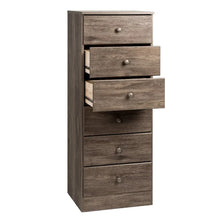 Load image into Gallery viewer, Tall Gray 6-Drawer Chest of Drawers for Bedroom, 16&quot;D x 20&quot;W x 52&quot;H