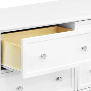 White 6-Drawer Double Wide Dresser - Bedroom Chest of Drawers Furniture