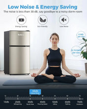 Load image into Gallery viewer, Mini Fridge with Freezer, 2 Doors Mini Refrigerator, Energy-Efficient Compact Small Refrigerator, 3.2 Cu.Ft