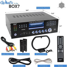 Load image into Gallery viewer, 4 Channel 3000 Watt Bluetooth Amplifier - Wireless Home Audio, FM Radio, USB