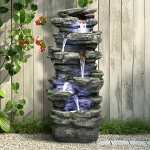 Load image into Gallery viewer, 40&quot; Cascading Rock Outdoor Water Fountain - Large Garden/Patio Fountain