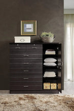 Load image into Gallery viewer, 7-Drawer Cabinet: Chocolate Finish, Big Drawers, Locks, Hanging Rods