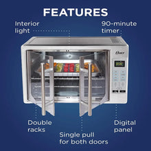 Load image into Gallery viewer, Stainless Steel French Door Oster Convection Oven XL Fits 2 16&quot; Pizzas 8-in-1