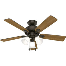 Load image into Gallery viewer, New 44 Inch Bronze Ceiling Fan with LED Lights &amp; Pull Chain