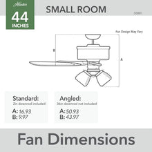 Load image into Gallery viewer, New 44 Inch Bronze Ceiling Fan with LED Lights &amp; Pull Chain