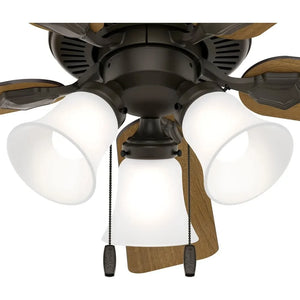 New 44 Inch Bronze Ceiling Fan with LED Lights & Pull Chain