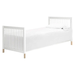 Convertible Mini Crib 4-in-1 | White & Washed Natural | Greenguard Gold Certified