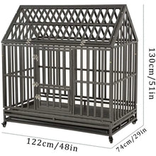 Load image into Gallery viewer, 48&quot; Heavy Duty Dog Crate/Kennel - Large Dogs, Indoor/Outdoor, Double Doors