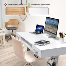 Load image into Gallery viewer, Electric Height Adjustable Desk, 48-Inch, Keyboard Tray, 2 Drawers