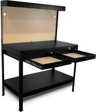 Load image into Gallery viewer, 48-Inch Workbench with Power Outlets &amp; Light - Computer Table, Office Desk, Corner