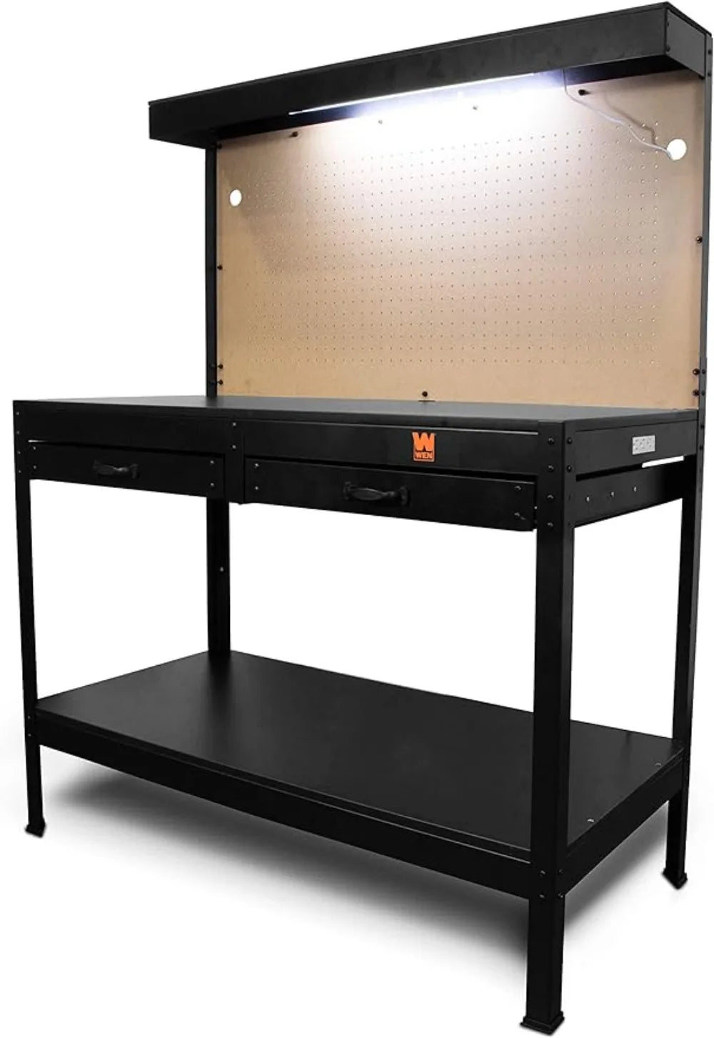 48-Inch Workbench with Power Outlets & Light - Computer Table, Office Desk, Corner