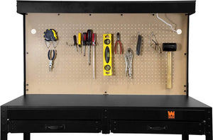 48-Inch Workbench with Power Outlets & Light - Computer Table, Office Desk, Corner