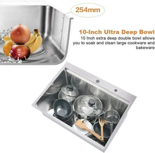 Load image into Gallery viewer, Stainless Steel Drop In Kitchen Sink, 33x19 Inch Drop-In Kitchen Sink, 33&quot; Wide